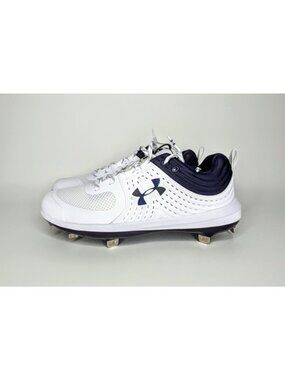 Under Armour Womens 8.5 UA Glyde Fastpitch Softball Baseball Cleats White Navy